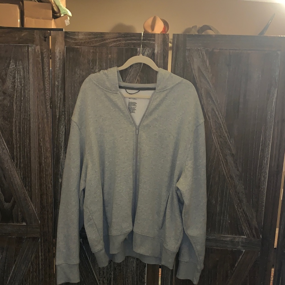 All in Motion Men's Heather Gray Hoodie Jacket